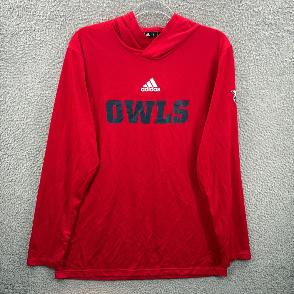 Florida Atlantic University Shirt Mens L NCAA Football Adidas Hooded Pullover
